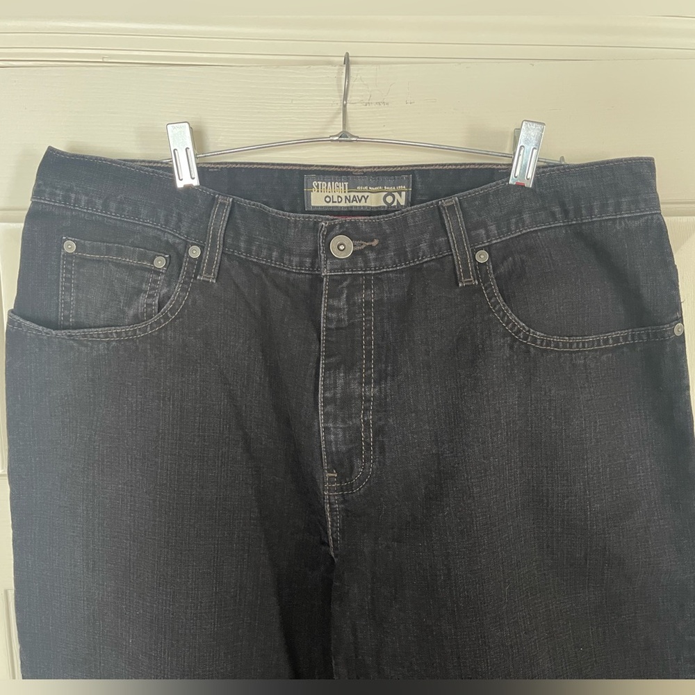 Old Navy Men's Black Straight Built-In Flex Jeans 36x31 - Picture 6 of 9